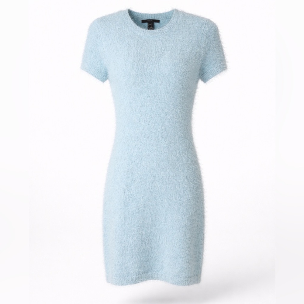 Forever 21 Fuzzy Baby Blue Sweater Dress | Women's Size Small - Picture 2 of 5